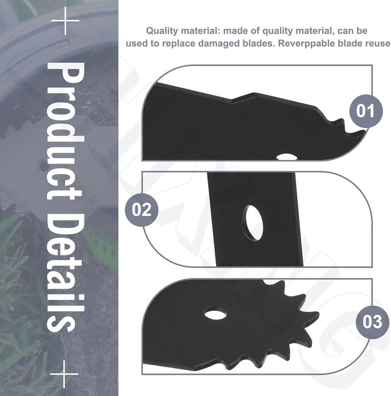 ZHIXING 2 Pack 7.5" Double Edge Bladed Compatible with Denali 12 Amp 27032 Electric Corded Lawn Edger, 4420 RPM - Image 4